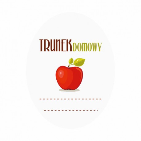Etykieta owalna trunek domowy - jabłko