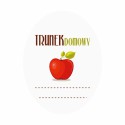 Etykieta owalna trunek domowy - jabłko